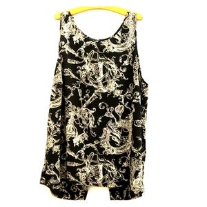 Forever 21+ Open Back Sleeveless Printed Top T143